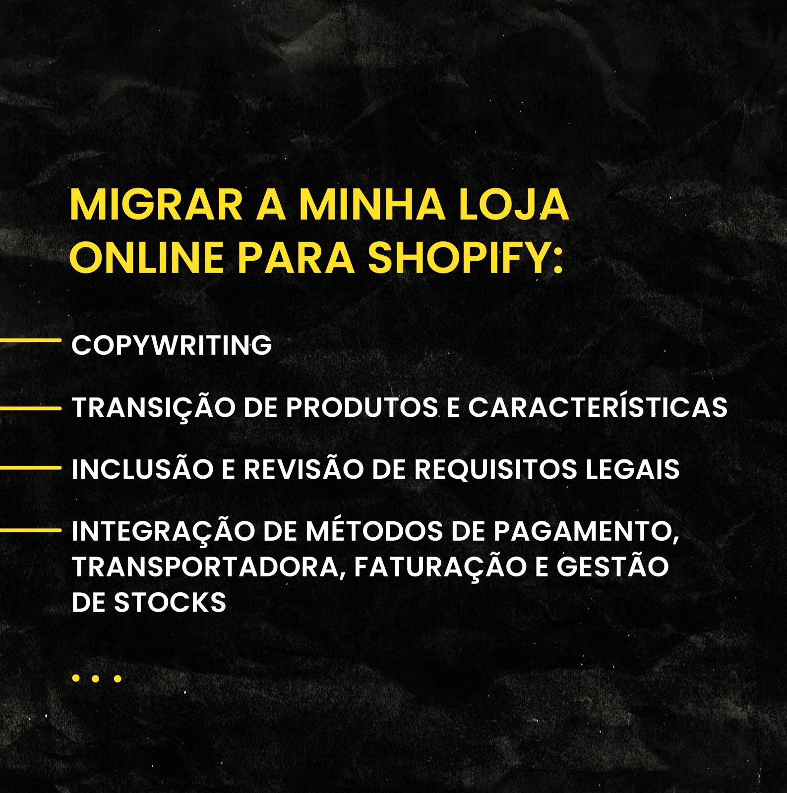 Migrate my online store to Shopify
